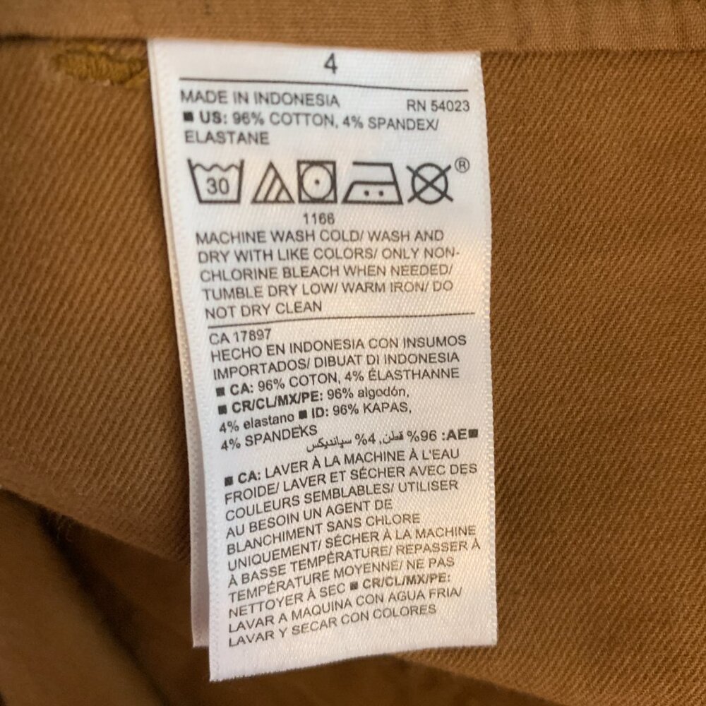 High Rise Utility Shorts 4" Inseam Size 4 - Picture 6 of 7